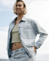 0 Jade Saltwashed - &Uuml;bergro&szlig;es &Uuml;berhemd f&uuml;r Frauen Schwarz 24B051601 Billabong