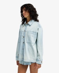 3 Jade Saltwashed - &Uuml;bergro&szlig;es &Uuml;berhemd f&uuml;r Frauen Schwarz 24B051601 Billabong