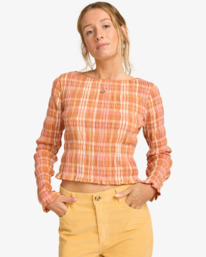 1 Check Me Out - Langärmliges Hemd für Frauen Braun 24B053503 Billabong