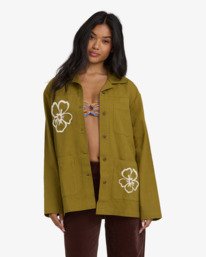 1 Floral Fields - Hemdjacke für Frauen Grün 24B054505 Billabong