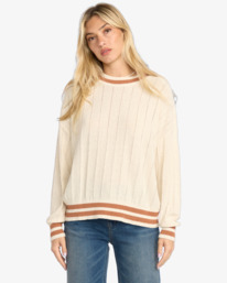 0 Classic Days - Oversized Sweater for Women White 24B073502 Billabong