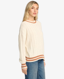 3 Classic Days - Oversized Sweater for Women White 24B073502 Billabong