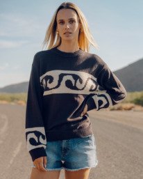 0 Wave Fade - Cozy Pullover Jumper for Women Black 24B073506 Billabong