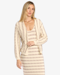 1 Heat Waver - Relaxed Fit Cardigan for Women White 24B073509 Billabong