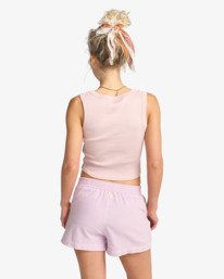 2 Sunny Side - Elastic Waist Shorts for Women Purple 24B091505 Billabong