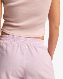 3 Sunny Side - Elastic Waist Shorts for Women Purple 24B091505 Billabong
