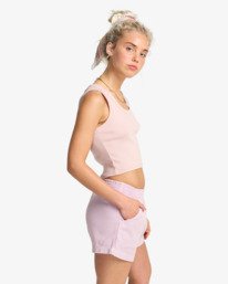 4 Sunny Side - Elastic Waist Shorts for Women Purple 24B091505 Billabong