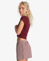 3 Sun Fade - Short con cintura el&aacute;stica para Mujer Rojo 24B091511 Billabong