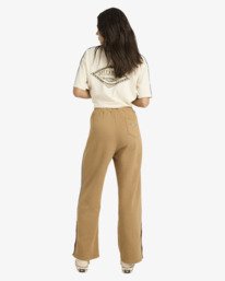 3 Since 73 The Way Back - Bas de surv&ecirc;tement &agrave; jambes larges pour Femme Beige 24B121670 Billabong