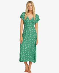 1 Bright Skies - Vestido midi para Mulher Verde 24B131505 Billabong