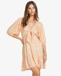 0 Night Fall - Midikleid mit Puffärmeln für Frauen Rosa 24B131512 Billabong