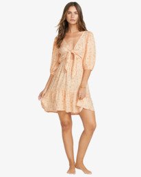 1 Night Fall - Midikleid mit Puffärmeln für Frauen Rosa 24B131512 Billabong