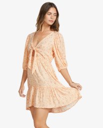 3 Night Fall - Midikleid mit Puffärmeln für Frauen Rosa 24B131512 Billabong