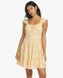 0 Sweet Bouquet - Vestido mini para Mulher Amarelo 24B131519 Billabong