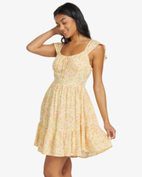 3 Sweet Bouquet - Vestido mini para Mulher Amarelo 24B131519 Billabong