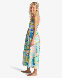 3 Island Life Midi - Abito senza spalline da Donna Blue 24B131624 Billabong