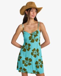 0 Last Sunset Mini - Viskose-Crinkle-Kleid f&uuml;r Frauen Blau 24B132503 Billabong