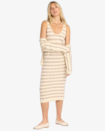 2 Heat Waver Knit - Midi Dress for Women White 24B133523 Billabong