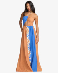 1 Trippin Dippin - Vestido com decote Halter para mulher Marrom 24B133530 Billabong