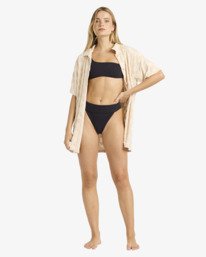 3 Laura Waves - Vestido camisero holgado para mujer Blanco 24B134522 Billabong