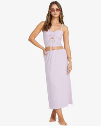 1 Keep It Simple - Falda a Media Pierna para Mujer Violeta 24B141504 Billabong