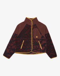 5 Popoyo Snap Up - Giacca in pile da Donna Brown 24B313503 Billabong