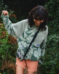 0 Popoyo Snap Up - Fleece-Jacke für Frauen Grün 24B313503 Billabong