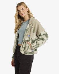 5 Popoyo Snap Up - Fleece-Jacke für Frauen Grün 24B313503 Billabong