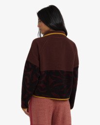 3 Popoyo Snap Up - Giacca in pile da Donna Brown 24B313503 Billabong