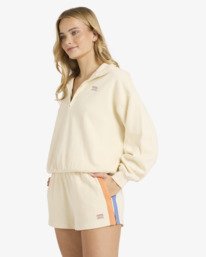 3 Classic Feels - Sweat demi-zip pour Femme Blanc 24B411603 Billabong