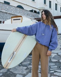 0 Since 73 Wave Break - Half-Zip Sweatshirt for Women Blue 24B411671 Billabong