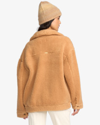 2 Resound Sherpa Shacket - Oversized Fit Jacket for Women Beige 24B483501 Billabong