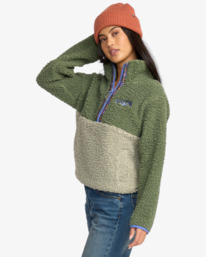 3 Horizon - Sweatshirt mit Stehkragen für Frauen Grün 24B483502 Billabong