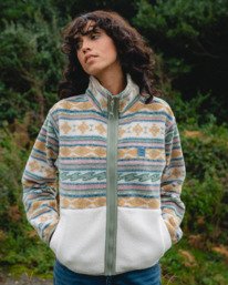 0 Rock Jetty Mock Neck - Zip Up Fleece for Women White 24B483503 Billabong