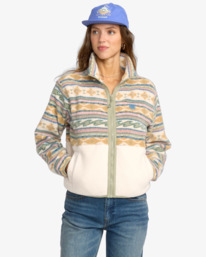 1 Rock Jetty Mock Neck - Zip Up Fleece for Women White 24B483503 Billabong