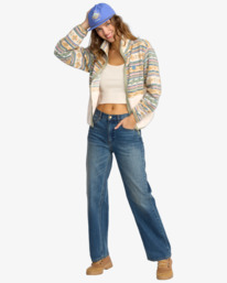 2 Rock Jetty Mock Neck - Zip Up Fleece for Women White 24B483503 Billabong