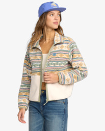 4 Rock Jetty Mock Neck - Zip Up Fleece for Women White 24B483503 Billabong