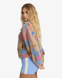 3 Barra - Polaire demi-zip pour Femme Beige 24B483504 Billabong