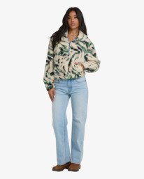 2 Barra - Felpa con mezza cerniera da Donna White 24B483504 Billabong