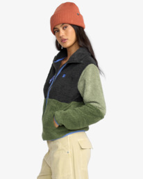 3 Switchback - Fleece mit Reißverschluss für Frauen Grün 24B483505 Billabong