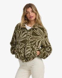 4 First Light - Felpa in sherpa da Donna Green 24B484503 Billabong