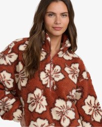 1 All The Time Sherpa - Fleece met Halve Rits für Dames Brown 24B484504 Billabong