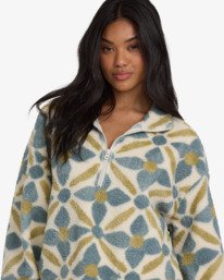 1 All The Time Sherpa - Fleece met Halve Rits für Dames Blue 24B484504 Billabong