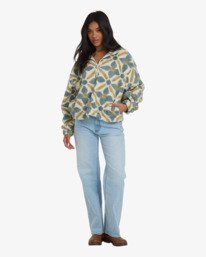 2 All The Time Sherpa - Fleece met Halve Rits für Dames Blue 24B484504 Billabong