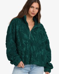1 All The Time Sherpa - Fleece met Halve Rits für Dames Pink 24B484504 Billabong