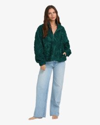 2 All The Time Sherpa - Fleece met Halve Rits für Dames Pink 24B484504 Billabong