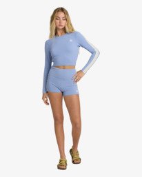 1 Paddle Pusher - Long Sleeve Cropped Rash Vest for Women Blue 24BW031604 Billabong