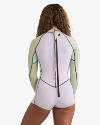 2 2/2mm Spring Fever Natural - Back Zip Long Sleeves Springsuit for Women Green 24BW191504 Billabong