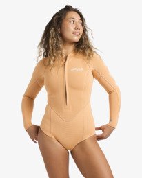0 2/2mm Salty Dayz Natural - Lang&auml;rmeliger Springsuit f&uuml;r Frauen Orange 24BW193503 Billabong