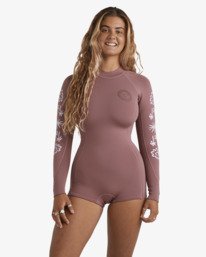0 2/2mmSpring Fever Natural - Langärmeliger Springsuit für Frauen Rosa 24BW193504 Billabong